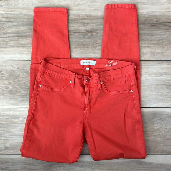 [Henry & Belle] Super Skinny Ankle Jean in Vermillion - Picture 6 of 7